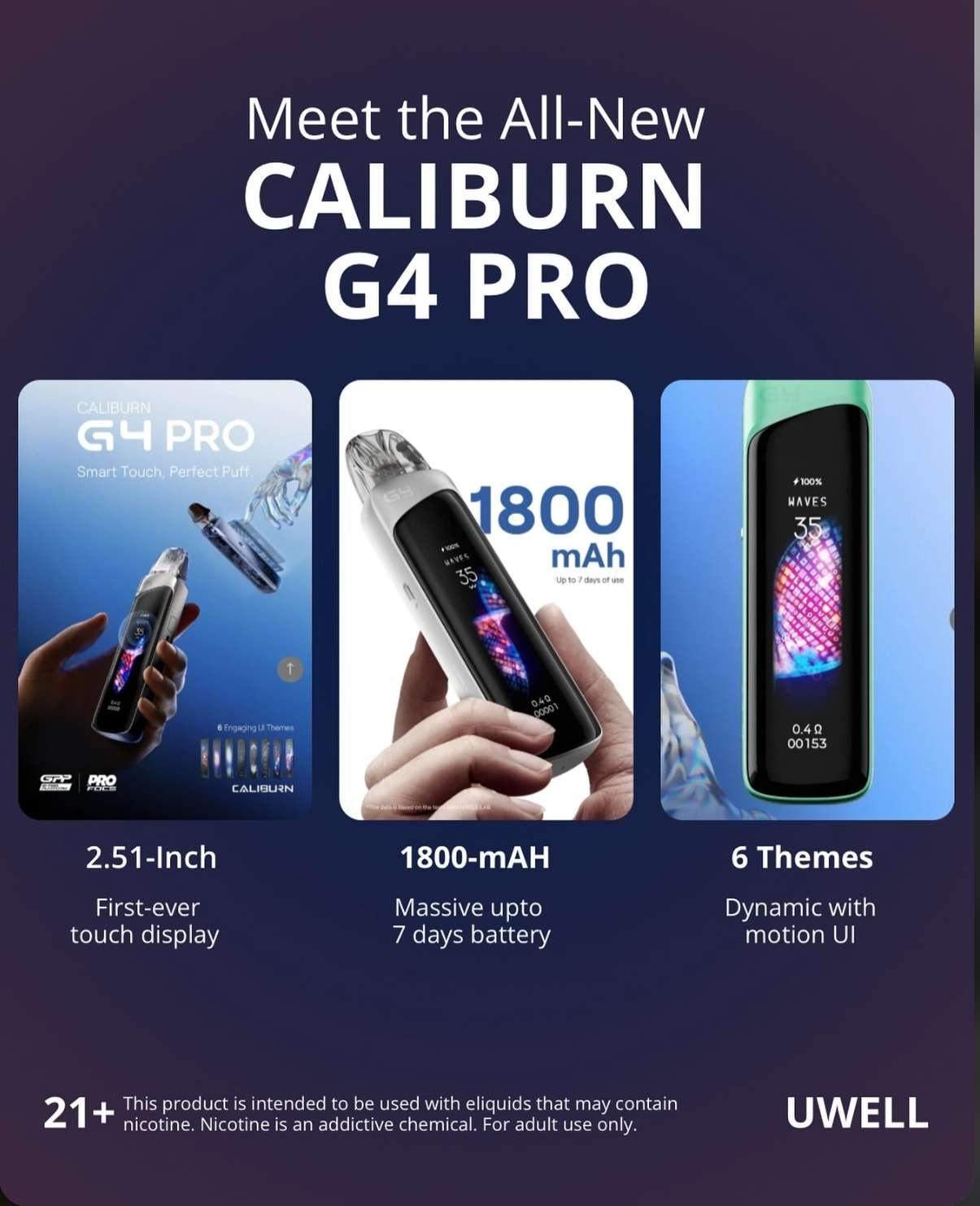 UWELL CALIBURN G4 PRO電子煙註油主機/G4 GPP 倒灌3入1盒:圖片 2